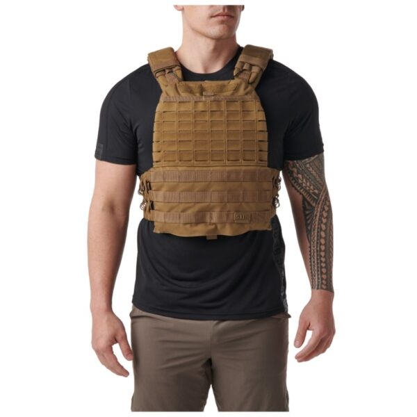 Front view of a man wearing 5.11 TacTec Plate Carrier - Kangaroo
