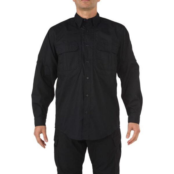 5.11 Taclite Pro Long Sleeve Shirt - Black - Front View