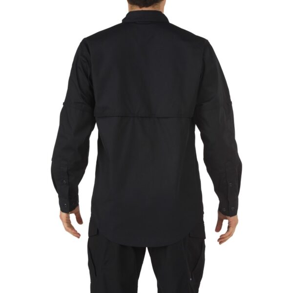 5.11 Taclite Pro Long Sleeve Shirt - Black - Back View