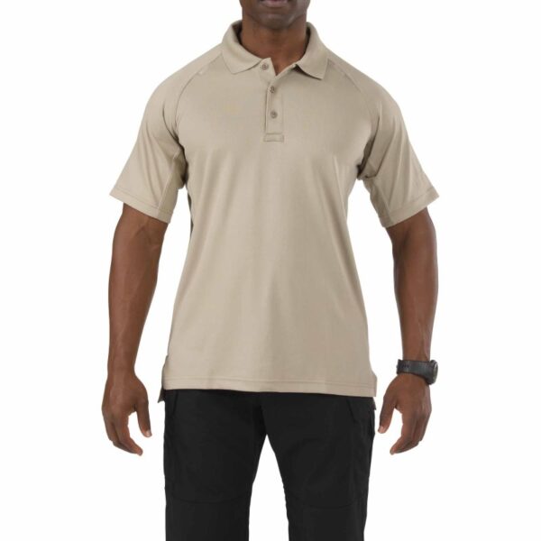 5.11 Performance Short Sleeve Polo - Silver Tan - Front View