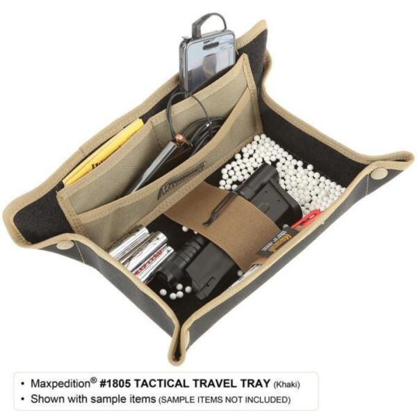 Maxpedition Tactical Travel Tray - Top View with Items