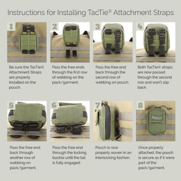 Maxpedition 3″ Tactie (Pack Of 4) - TacTie Installation Instructions