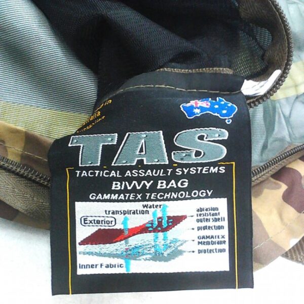 Tas Waterproof Breathable Bivi Bag - Inside Tag