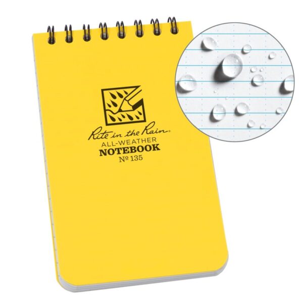 RITR Top Spiral 3 X 5 Notebook - Yellow