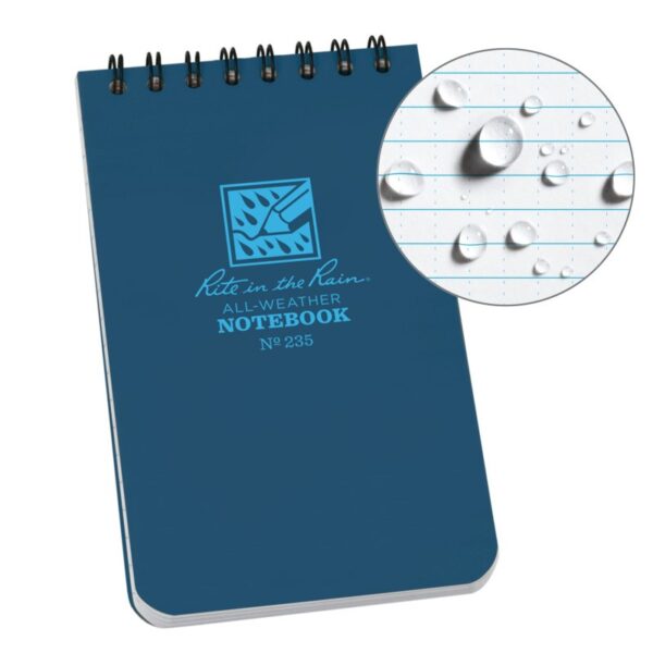 RITR Top Spiral 3 X 5 Notebook - Blue