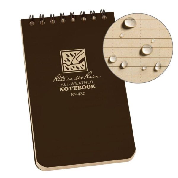 RITR Top Spiral 3 X 5 Notebook - Brown