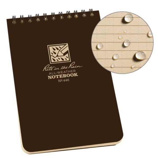 RITR Top Spiral 4 X 6 Notebook - Brown