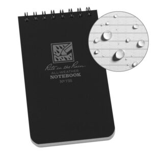 RITR Top Spiral 3 X 5 Notebook - Black 1