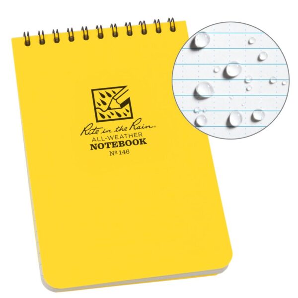 RITR Top Spiral 4 X 6 Notebook - Yellow
