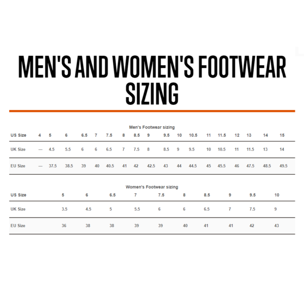 5.11 Men and Women Footwear Sizing
