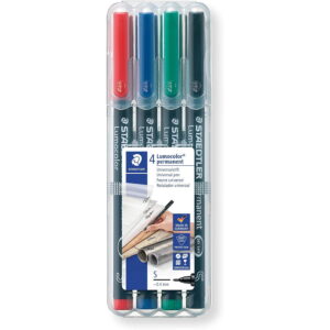 Staedtler Permanent Super Fine (0.4mm) Pack of 4 Pens