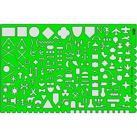 Military Template Tech Warfighting Symbology Stencil 3