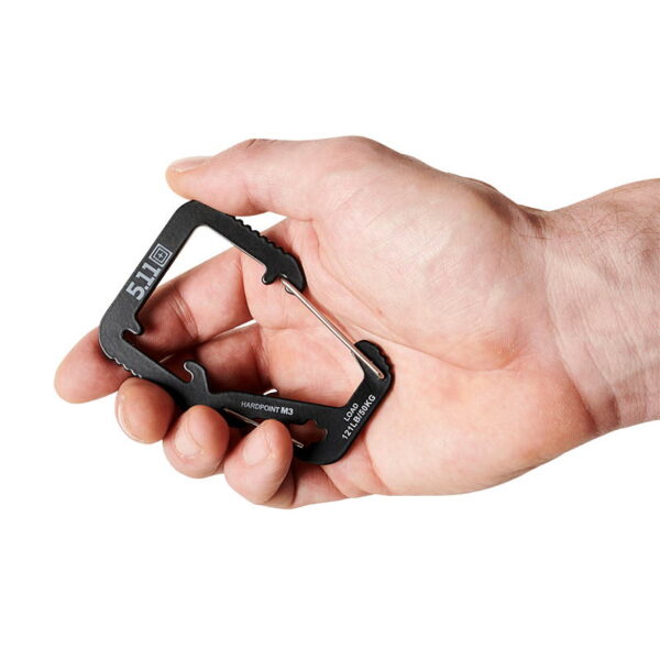 Hand with 5.11 Hardpoint M3 Carabiner