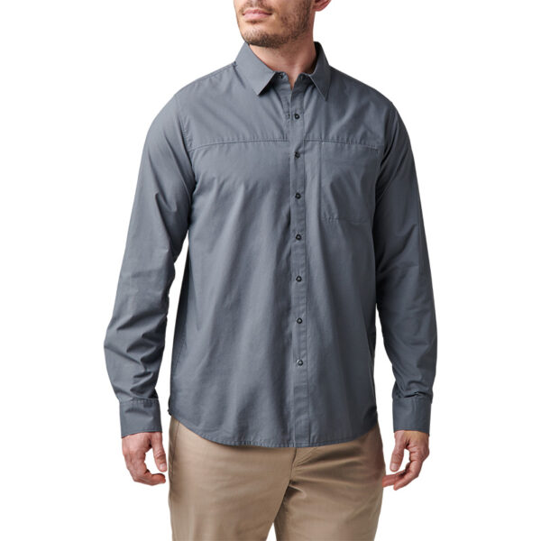 5.11 Igor Solid Long Sleeve Shirt - Turbulence - Front
